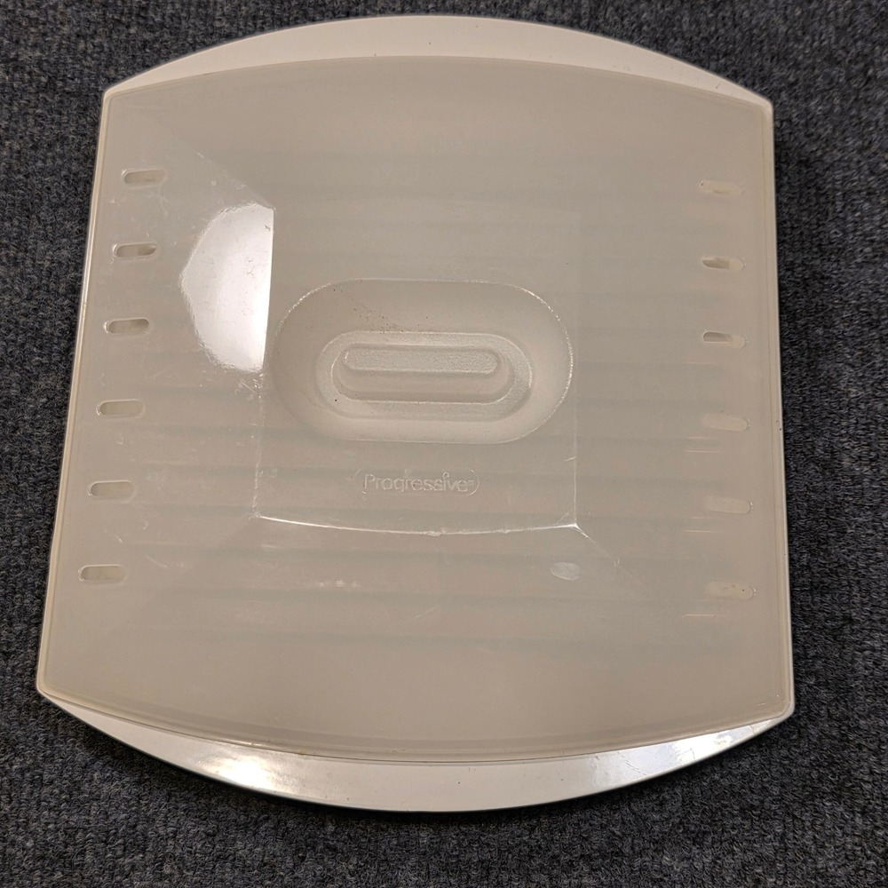 Progressive Miracle Ware Microwave Bacon Grill Vented Splatter Lid Crispy White